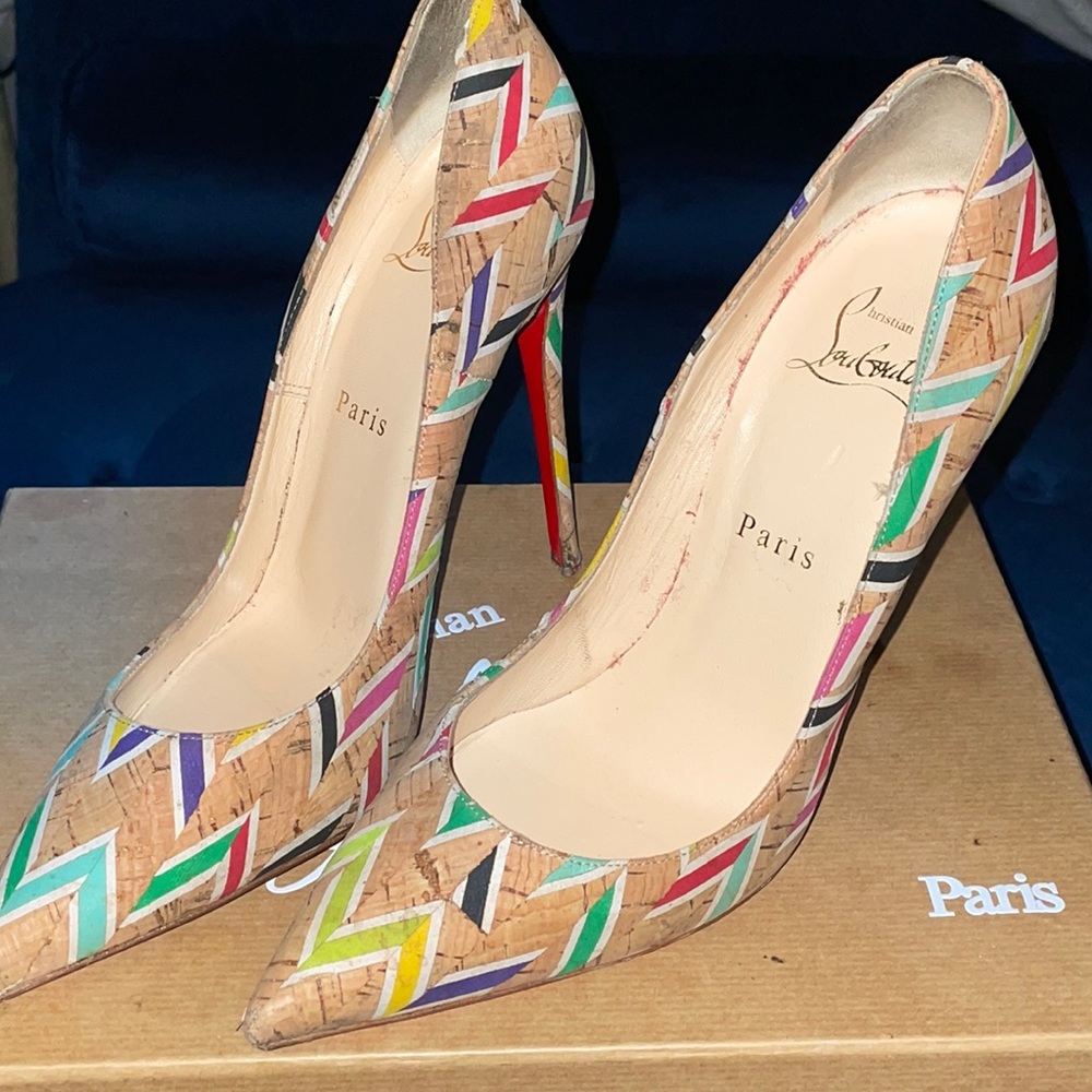 Christian Louboutin So Kate Vegan Leather Heels (worn)